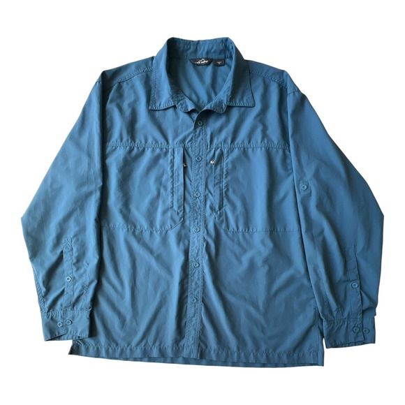 Eddie Bauer Other - Eddie Bauer Shirt Men XL Performance Hiking Fishing Blue Roll Tab Sleeve Outdoor